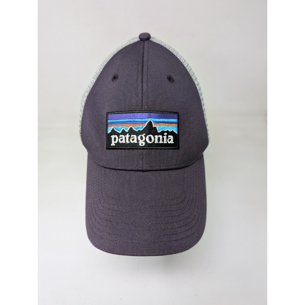 Patagonia P-6 Logo LoPro Trucker Hat Purple Mesh Outdoors Snapback Cap Adult